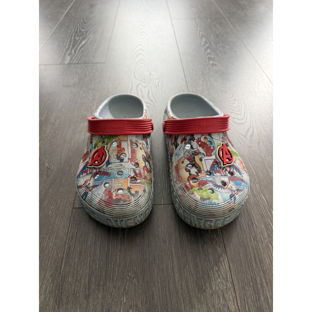 Crocs Kids Avengers Off Court Clogs Youth Sz 3 Marvel Superheroes Comics